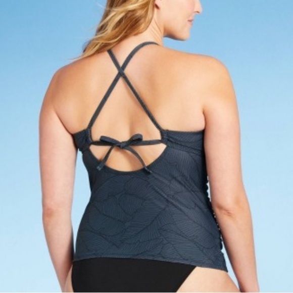 (S)- Kona Sol Women’s Keyhole High Neck Tankini Top - Picture 2 of 9